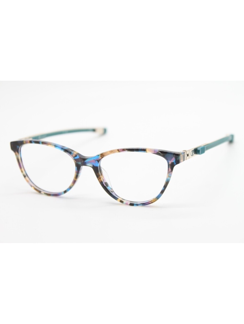NEW CHAMPION TASTY C02 BLUE BROWN GOLD AUTHENTIC EYEGLASSES 47-15